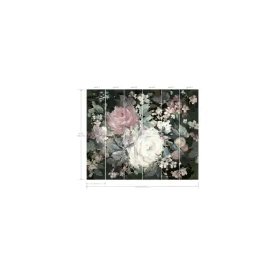 Impressionist Floral — Pink/Soft Black