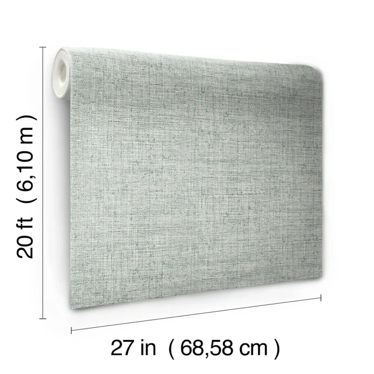 Papyrus Weave Peel and Stick Wallpaper - Blue — Ảnh 5