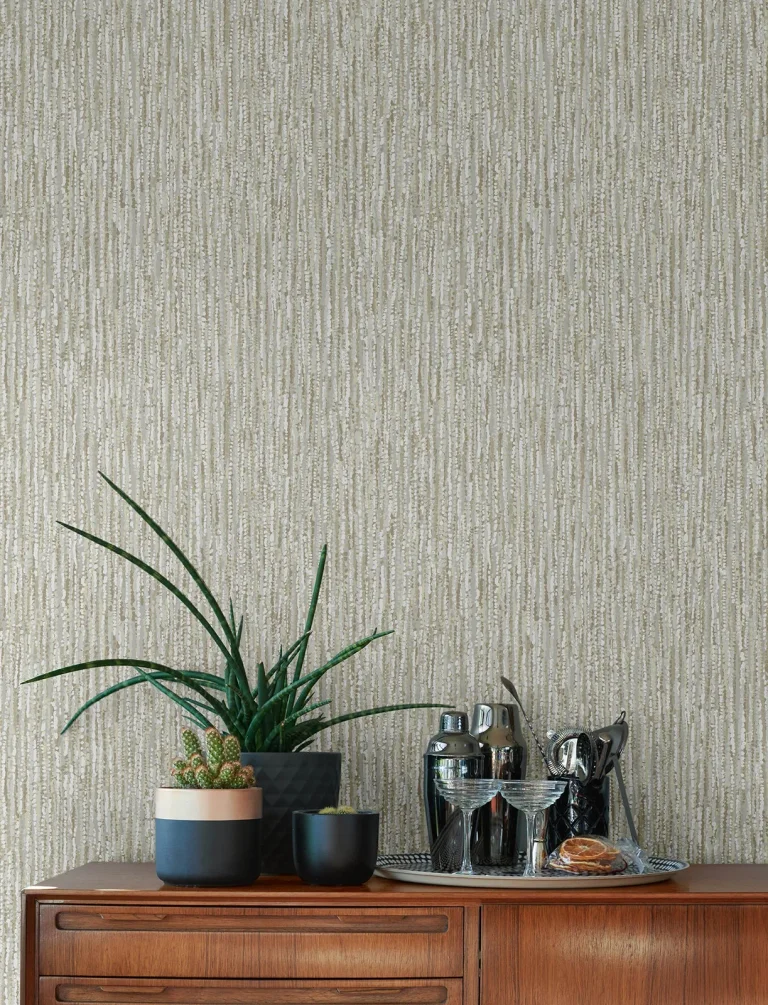 Corliss Beaded Strands Wallpaper - Neutral