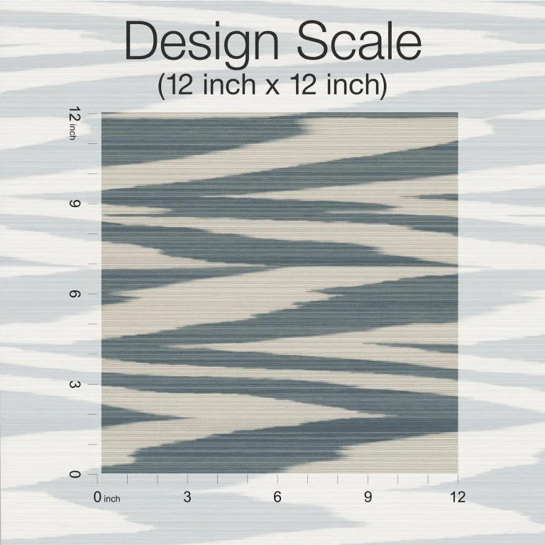 Flamed Zigzag Wallpaper - Blue — Ảnh 3