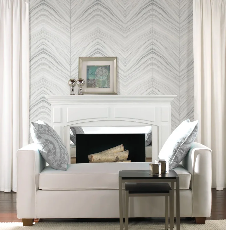 Candice Olson Onyx Strata Peel and Stick Wallpaper - Sheer Grey — Ảnh 3