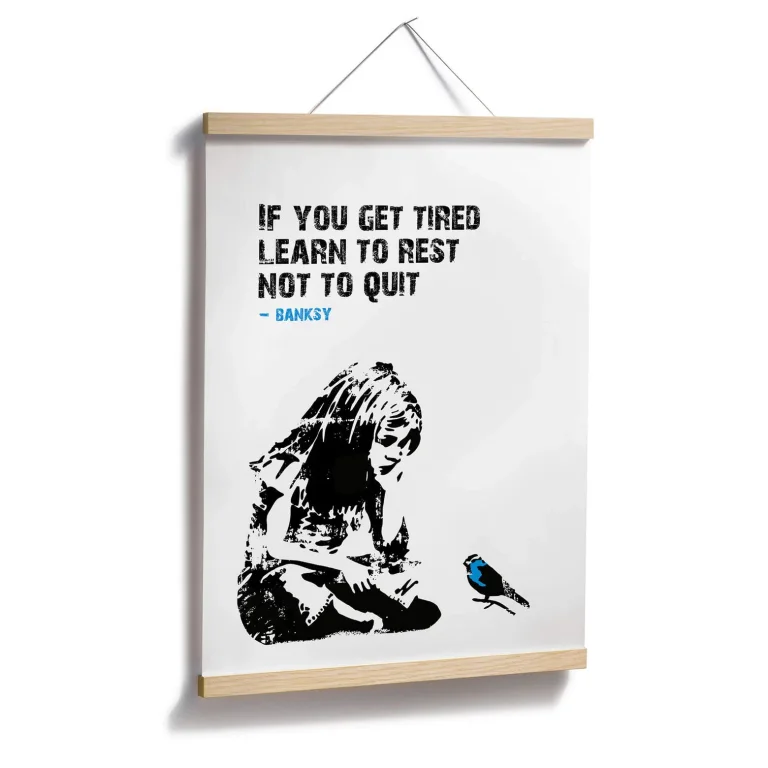 Banksy - "If You Get Tired" Poster - 80 x 60cm — Ảnh 6
