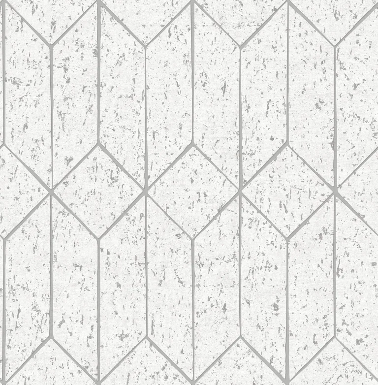Hayden Concrete Trellis Wallpaper - White — Ảnh 4