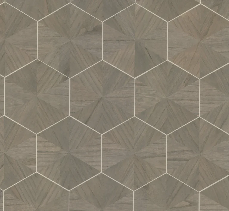 Ronald Redding Hexagram Wood Veneer Wallpaper - Caper — Image 2