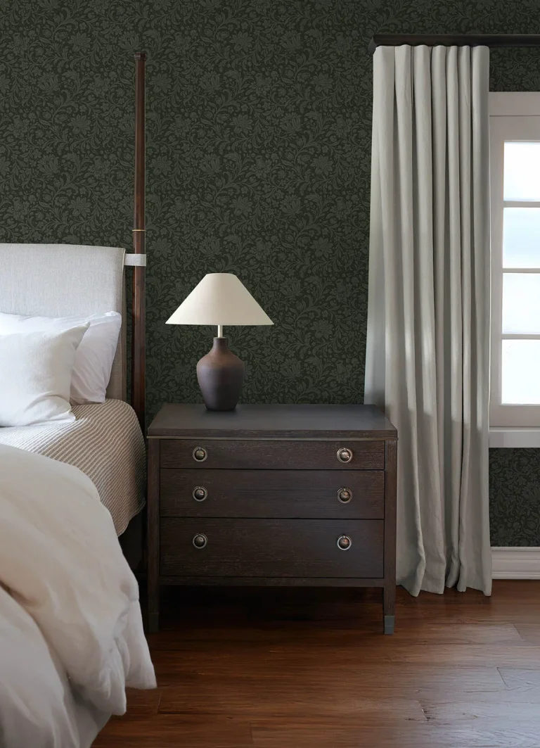 Chris Loves Julia Hague Floral Trail Wallpaper - Dark Green — Ảnh 4