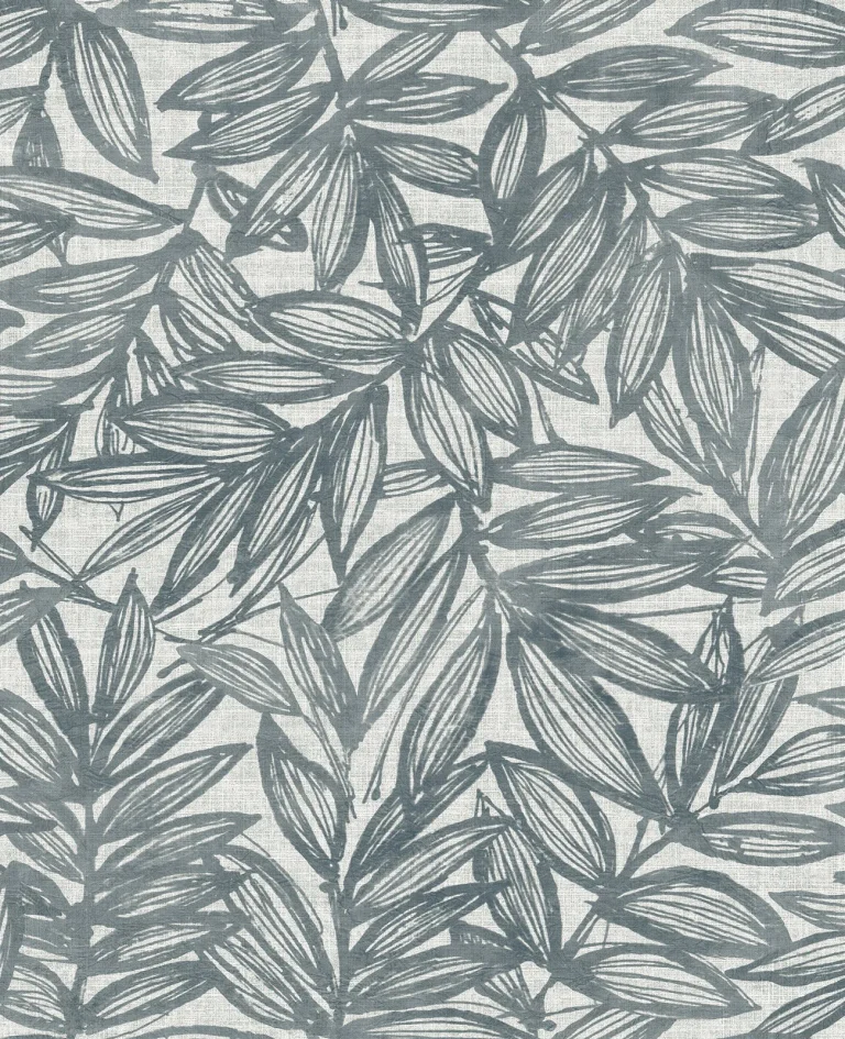 Rhythmic Leaf Wallpaper - Denim — Ảnh 4