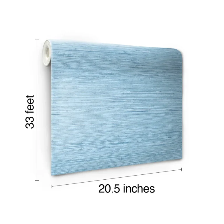 Horizontal Grasscloth Wallpaper - Water Blue — Ảnh 4