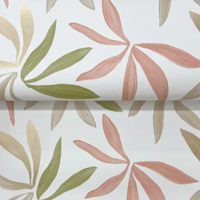 Little Garden Wallpaper - Leaf & Coral