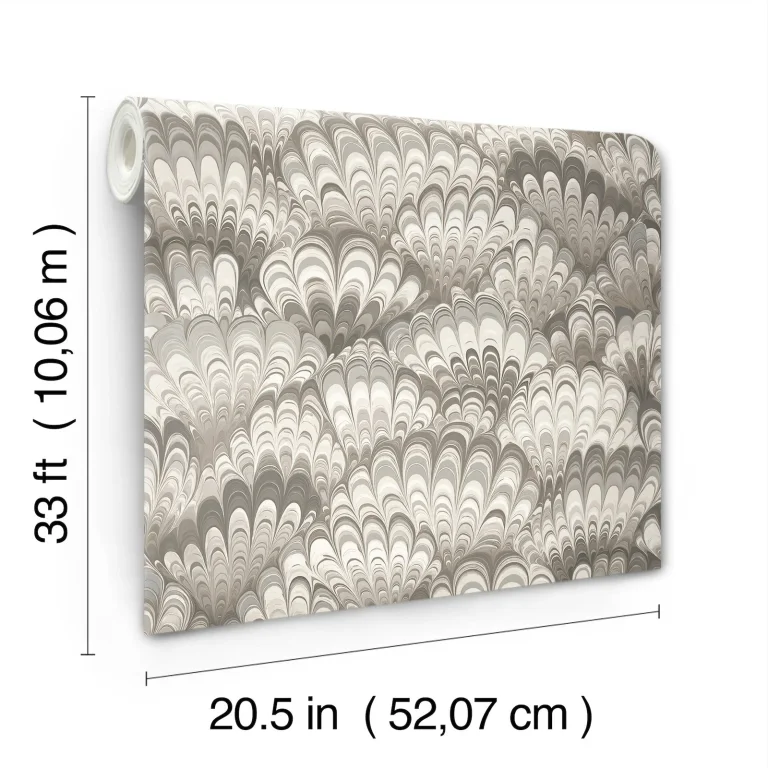 Octavia Marbled Ink Wallpaper - Neutral — Ảnh 4