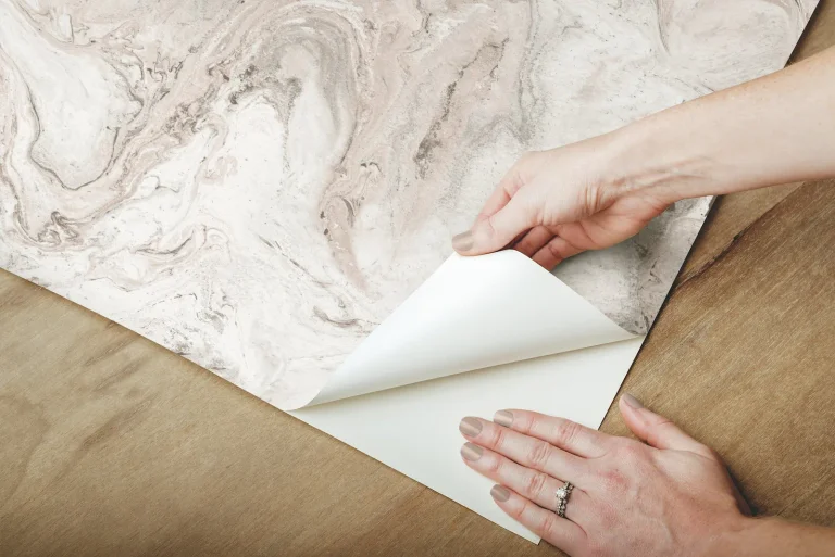 Oil & Marble Peel and Stick Wallpaper - Clay/Taupe — Ảnh 3