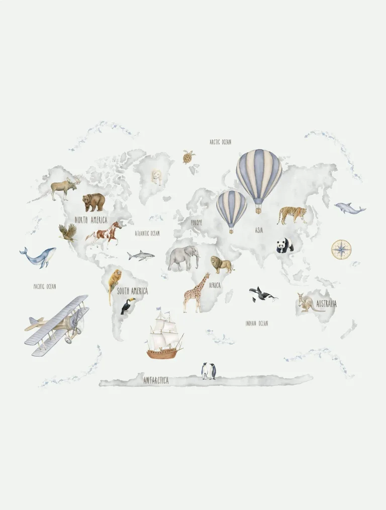 Cute Walls - Adventure Atlas Art Mural - 6118-1 — Ảnh 2