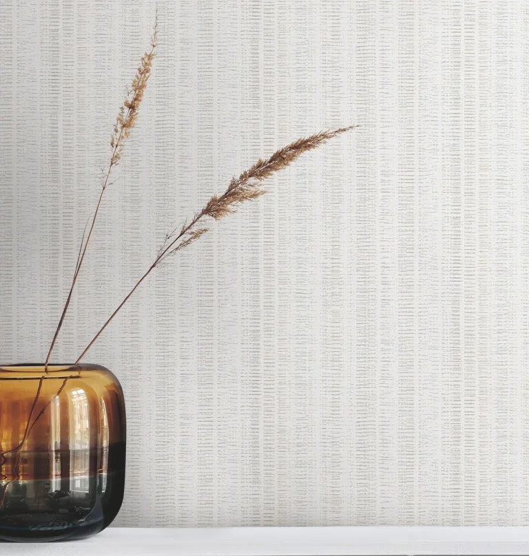Line In The Sand Woven Stripe Wallpaper - White — Ảnh 6
