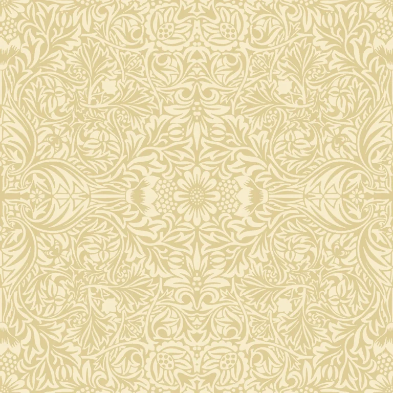 Ceiling Intricate Floral Wallpaper - Yellow — Ảnh 2