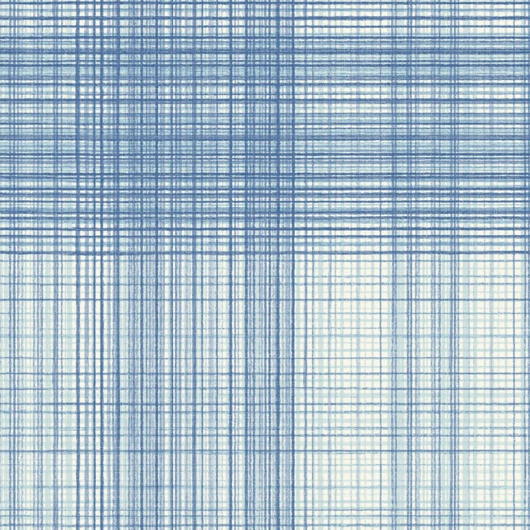 Chesapeake Madras Plaid Wallpaper - Blue — Ảnh 4