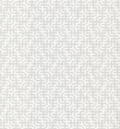 Ronald Redding Dynastic Lattice Wallpaper - White/Silver