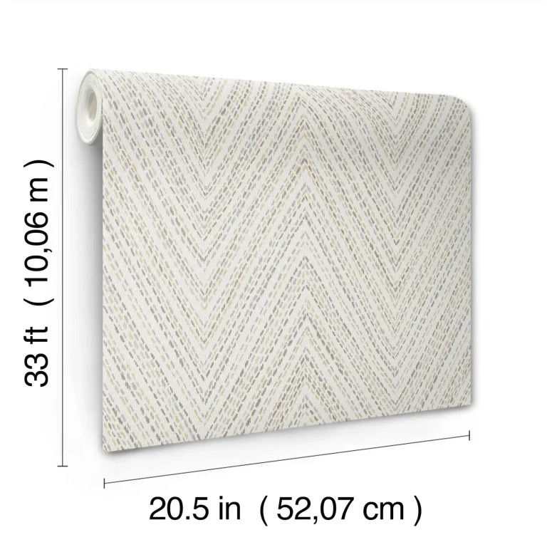 Lainey Stitched Chevron Wallpaper - Neutral — Ảnh 6
