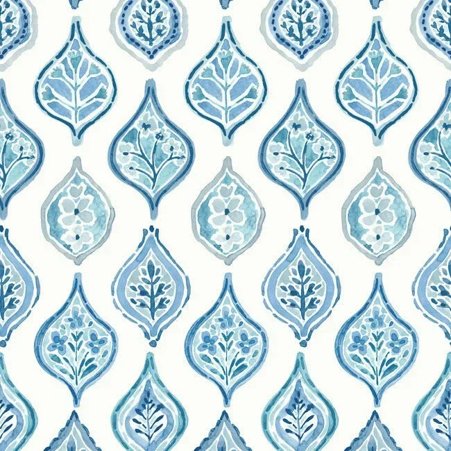 Marketplace Motif Wallpaper - White/Blue — Ảnh 5