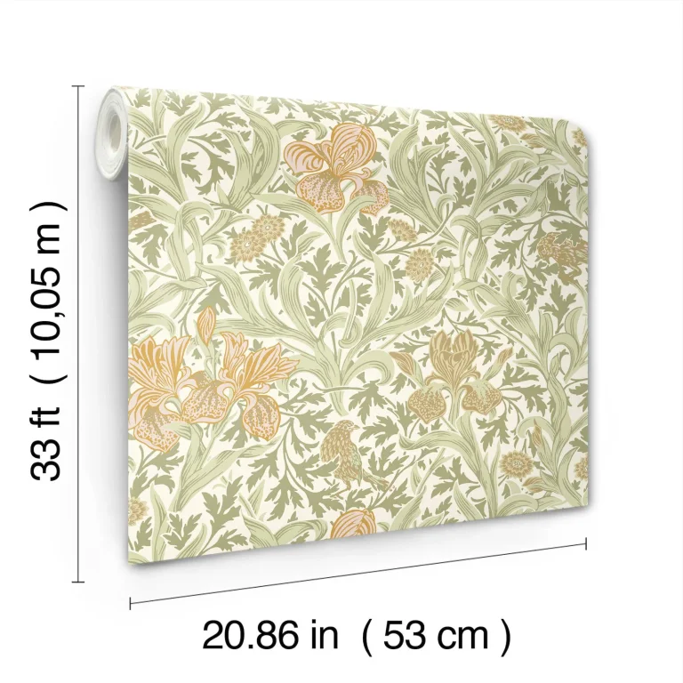 Iris Wild Gardens Wallpaper - Light Green — Ảnh 2