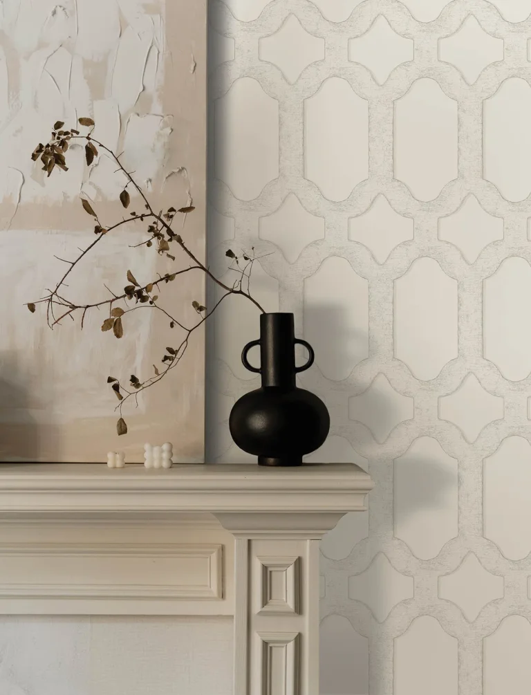 Chesapeake Chervil Trellis Wallpaper - White — Ảnh 5