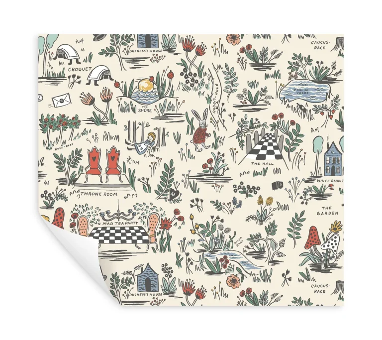 Rifle Paper Co. Wonderland Peel and Stick Wallpaper - Pastel — Ảnh 4