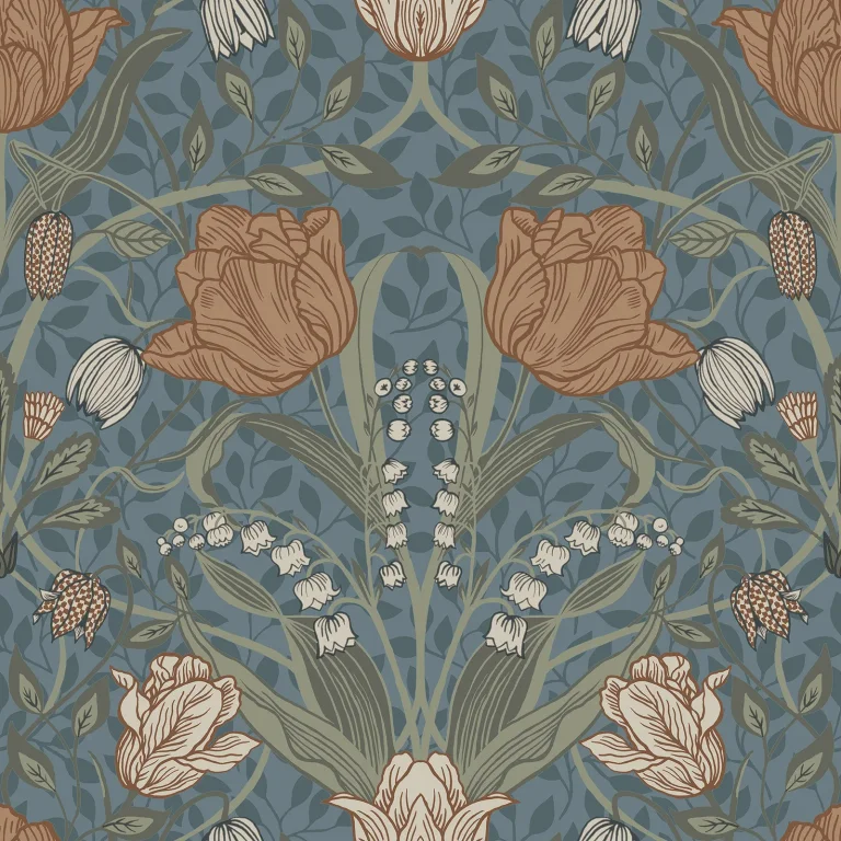Filippa Wallpaper - Blue — Image 3