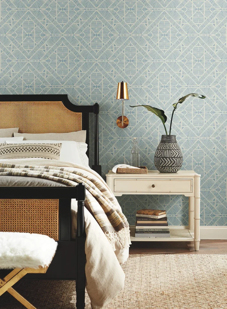 Diamond Macrame Wallpaper - Blue — Ảnh 2