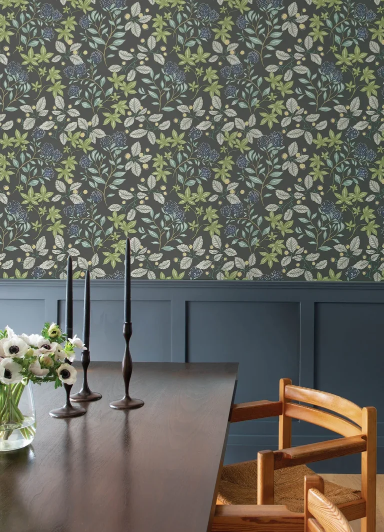 Mildred Botanical Trail Wallpaper - Charcoal — Ảnh 5