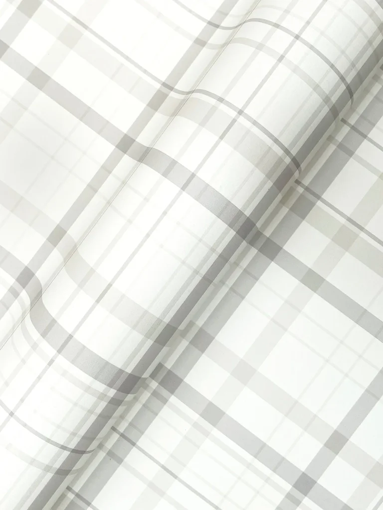 Chesapeake Burgess Plaid Wallpaper - Light Grey — Ảnh 7