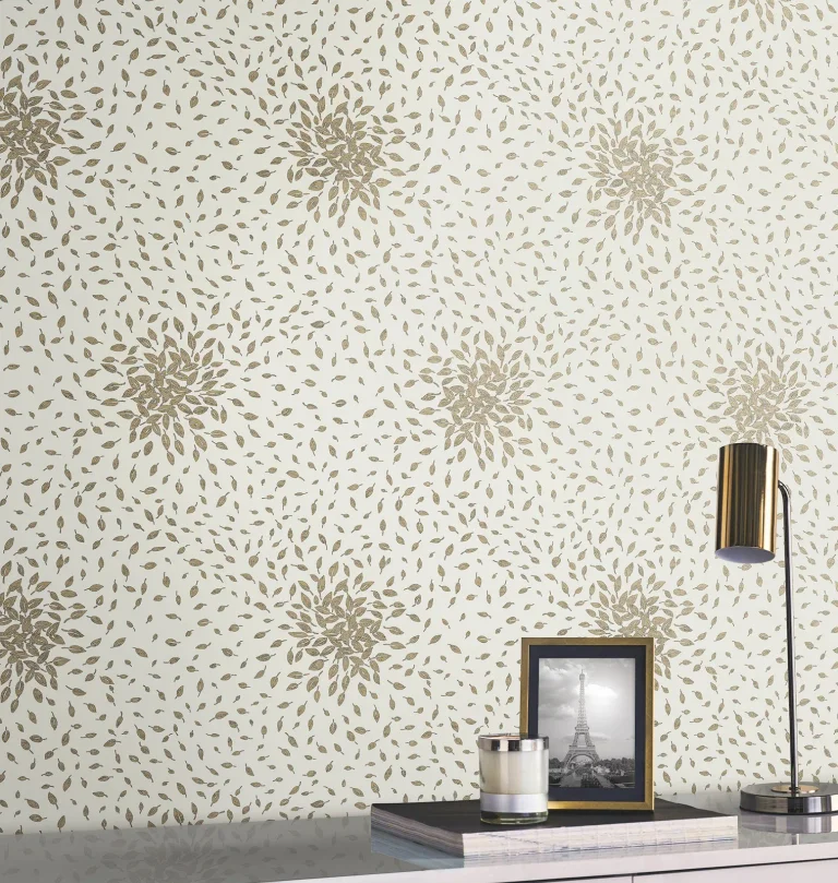 Petite Leaves Wallpaper - Cream/Gold — Ảnh 4