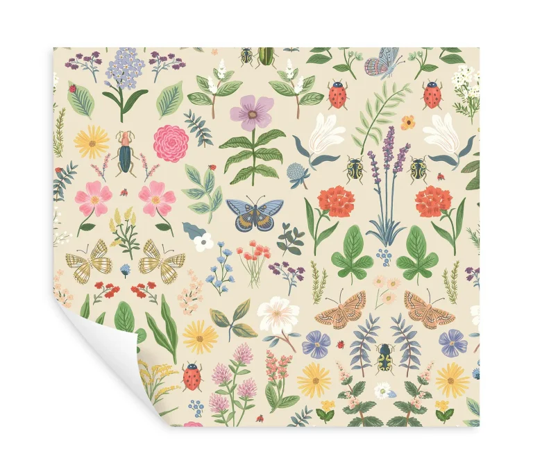 Rifle Paper Co. Curio Peel and Stick Wallpaper - Cream — Ảnh 7
