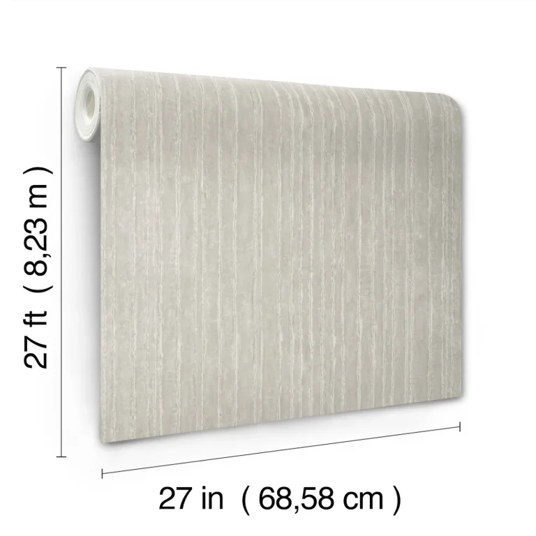 Precious Metal Corrugated Wallpaper - Silver — Ảnh 2