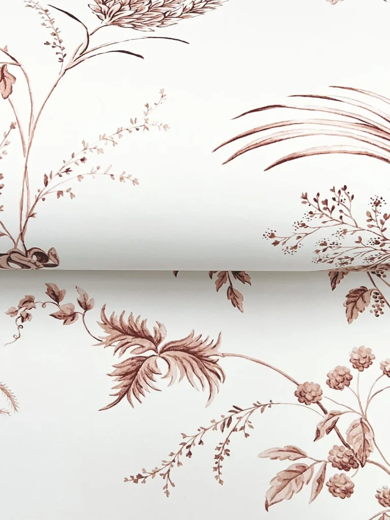 Ronald Redding Floral Lace Wallpaper - Brick — Ảnh 2