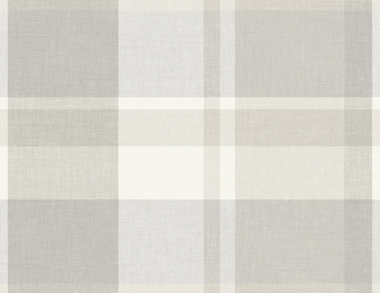 Madaket Plaid Wallpaper - Light Grey — Ảnh 4