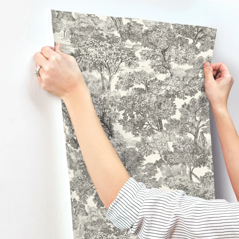Chesapeake Spinney Toile Wallpaper - Black — Ảnh 2