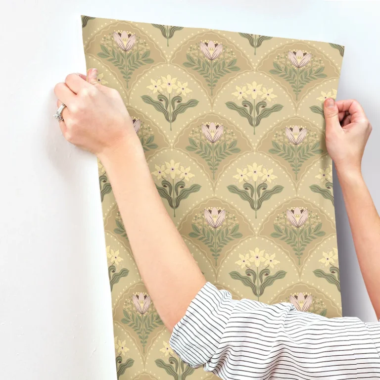 Maj Floral Damask Wallpaper - Brown — Ảnh 4