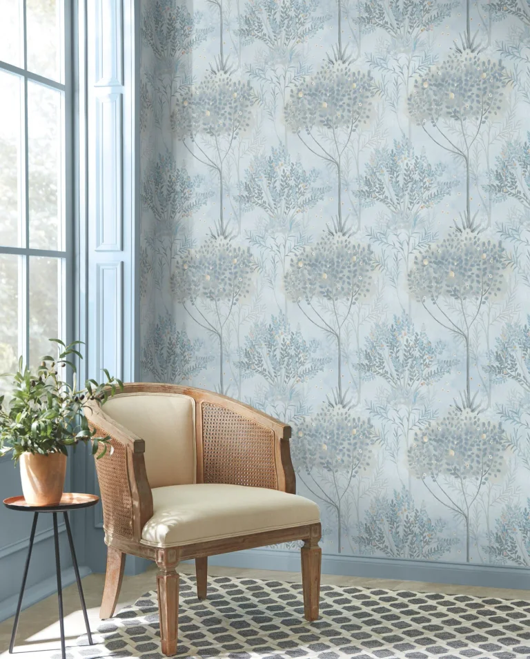 Orchard Wallpaper - Blue/Grey — Ảnh 4