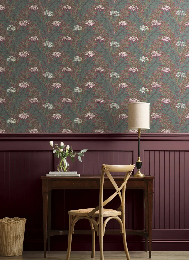 Rifle Paper Co. Highgrove Wallpaper - Burgundy — Image 3