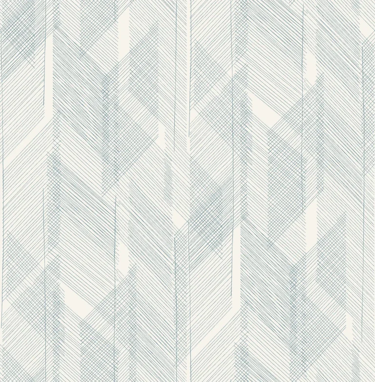 Bryant Crosshatch Wallpaper - Blue — Image 4