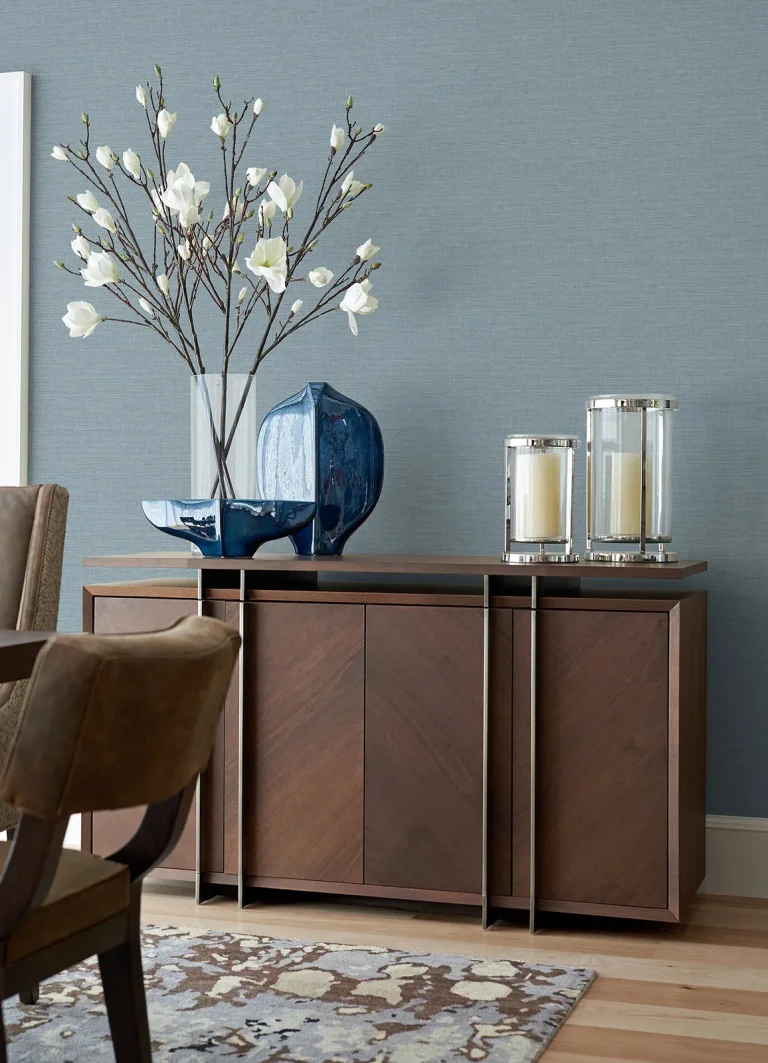 Agave Faux Grasscloth Wallpaper - Slate — Ảnh 4