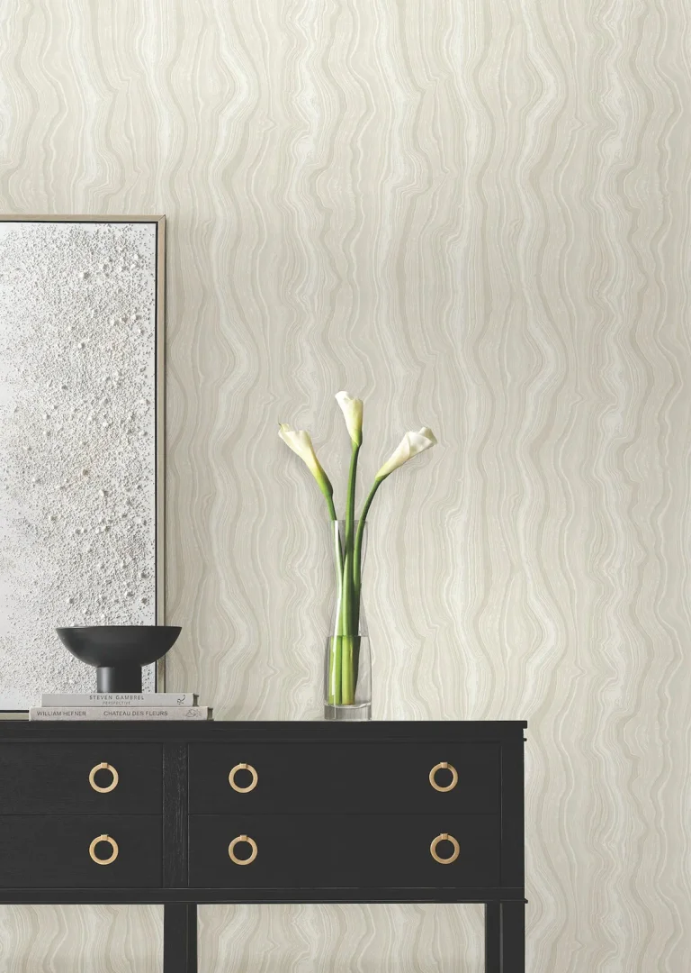Candice Olson Mineral Shimmer Wallpaper - White & Pearl — Ảnh 6