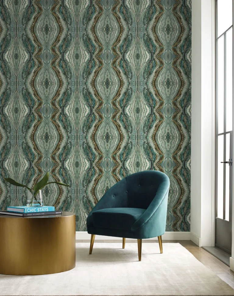 Kaleidoscope Peel and Stick Wallpaper - Teal — Ảnh 8