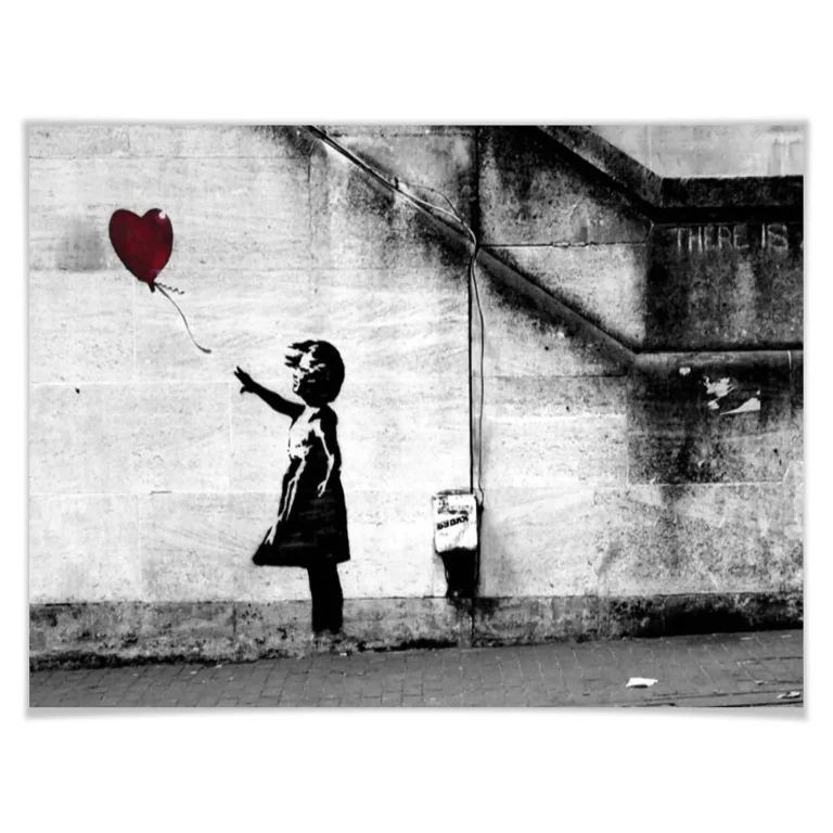 Banksy - "Girl With Balloon" Poster - 30 x 24cm — Ảnh 3