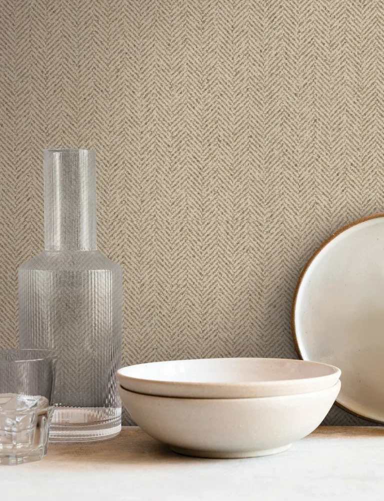 Tailored Chevron Wallpaper - Hazelnut — Image 6
