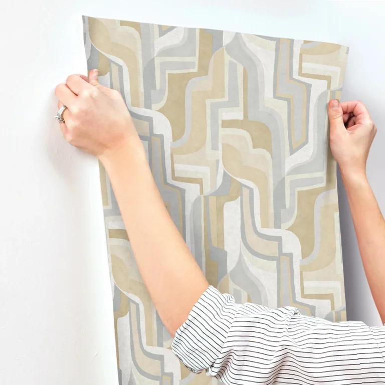 Tulum Surreal Shapes Wallpaper - Khaki — Ảnh 2