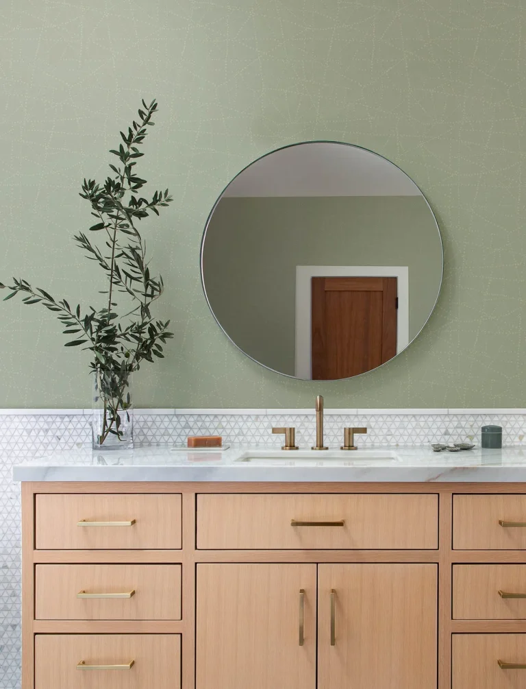 Alcott Dotted Wallpaper - Sage — Ảnh 5