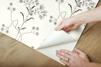 Magnolia Home Wildflower Peel and Stick Wallpaper - Black On White