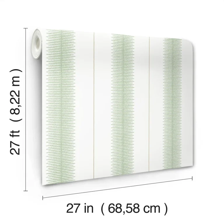 Ronald Redding Tandem Stripe Wallpaper - Green