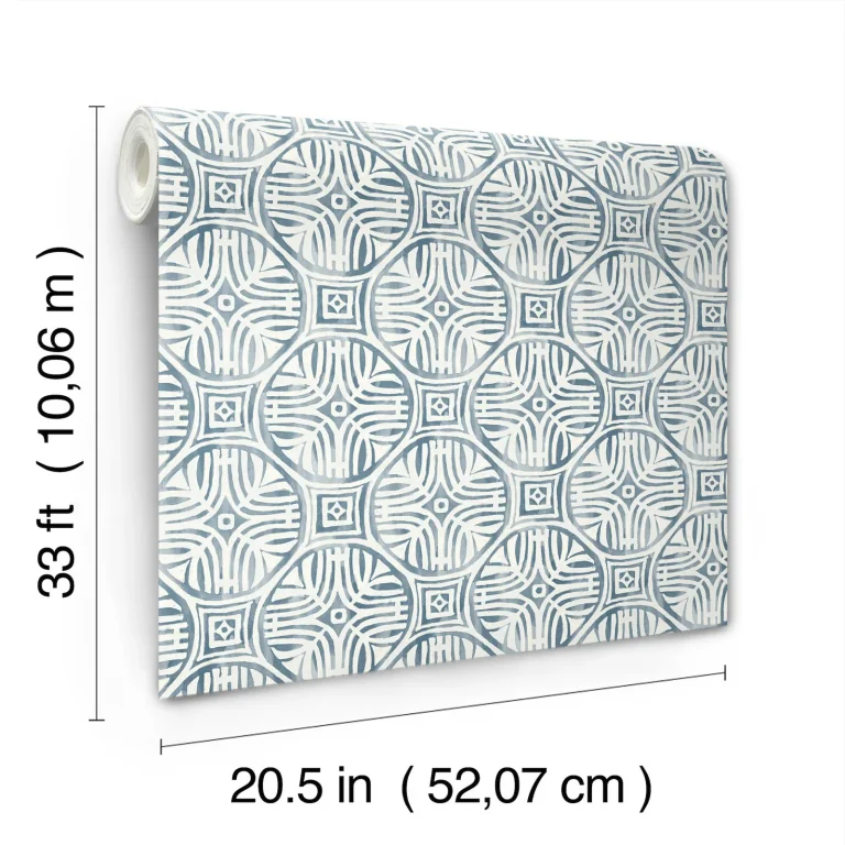 Chesapeake Sandee Medallion Wallpaper - Navy — Ảnh 6