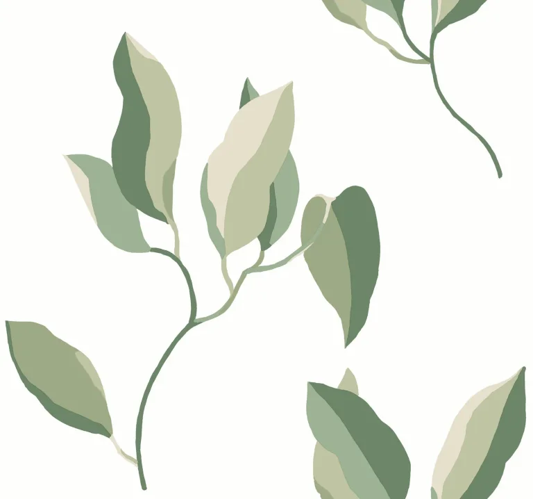 Brushwork Branches Wallpaper - Leaf Green — Ảnh 3