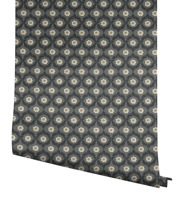 Rifle Paper Co. Emma Wallpaper - Black — Ảnh 4